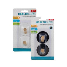 Self-Adhesive Bamboo Hooks, 2 Piece - Round